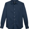 Awearness Kenneth Cole Slim Fit Sport Shirt, Navy Fine Stripe