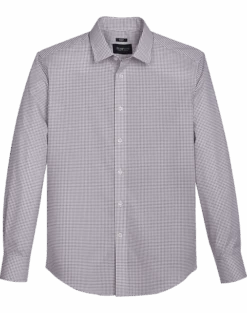 Awearness Kenneth Cole Slim Fit Spread Collar Sport Shirt, Burgundy Diamond Dot