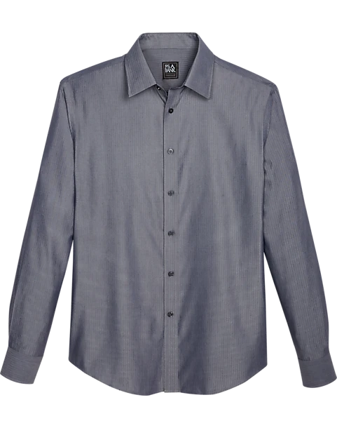 Jos. A. Bank Traveler Collection Slim Fit Spread Collar Sport Shirt, Black Melange Chevron 1 Jos. A. Bank Traveler Collection Slim Fit Spread Collar Sport Shirt, Black Melange Chevron