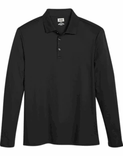 Joseph Abboud Modern Fit Luxe Cotton Polo, Black