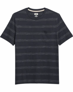 Joseph Abboud Modern Fit Short Sleeve Crew Neck T-Shirt Navy Stripe