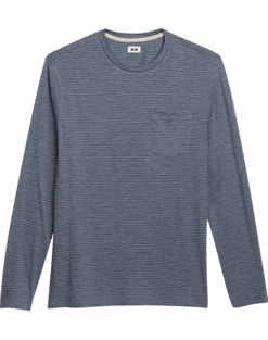 Joseph Abboud Modern Fit Crew Neck Tee, Slate Stripe