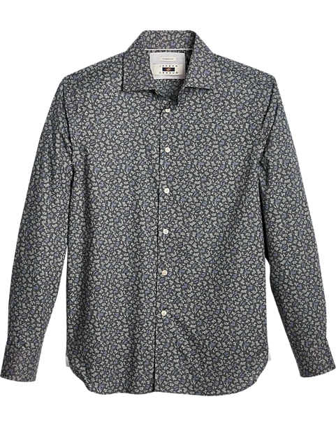 Joseph Abboud Modern Fit Spread Collar Woven Sport Shirt, Olive Foliage 1 Joseph Abboud Modern Fit Spread Collar Woven Sport Shirt, Olive Foliage