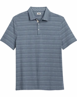 Joseph Abboud Modern Fit Polo, Slate Stripe
