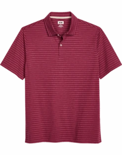 Joseph Abboud Modern Fit Polo, Red Tonal Stripe