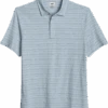 Joseph Abboud Modern Fit Short Sleeve Polo Shirt, Light Blue Stripe