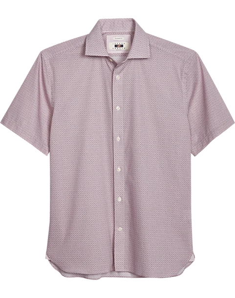 Joseph Abboud Modern Fit Sport Shirt, Burgundy Medallion 1 Joseph Abboud Modern Fit Sport Shirt, Burgundy Medallion