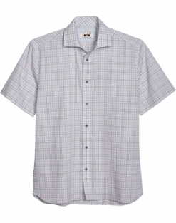 Joseph Abboud Modern Fit Sport Shirt, Gray Plaid