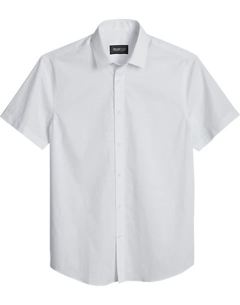 Awearness Kenneth Cole Slim Fit Short Sleeve Sport Shirt, White 1 Awearness Kenneth Cole Slim Fit Short Sleeve Sport Shirt, White
