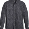 Awearness Kenneth Cole Slim Fit Sport Shirt, Black Stealth