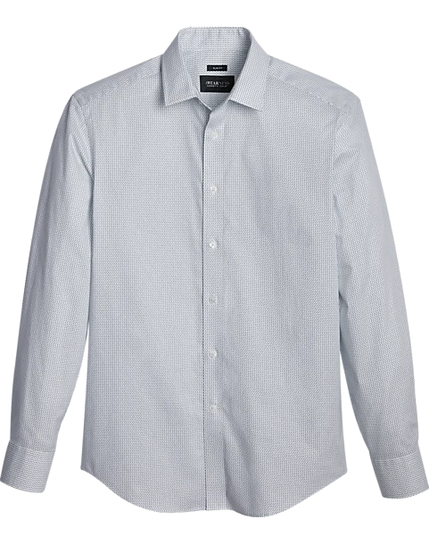 Awearness Kenneth Cole Slim Fit Sport Shirt, White Mini Moon 1 Awearness Kenneth Cole Slim Fit Sport Shirt, White Mini Moon
