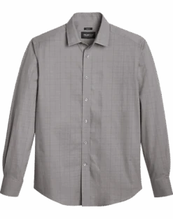 Awearness Kenneth Cole Slim Fit Sport Shirt, Charcoal Tonal Plaid