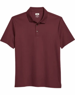 Joseph Abboud Modern Fit Luxe Cotton Polo, Burgundy