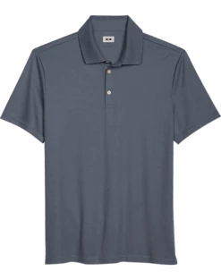 Joseph Abboud Modern Fit Luxe Cotton Polo, Slate Gray