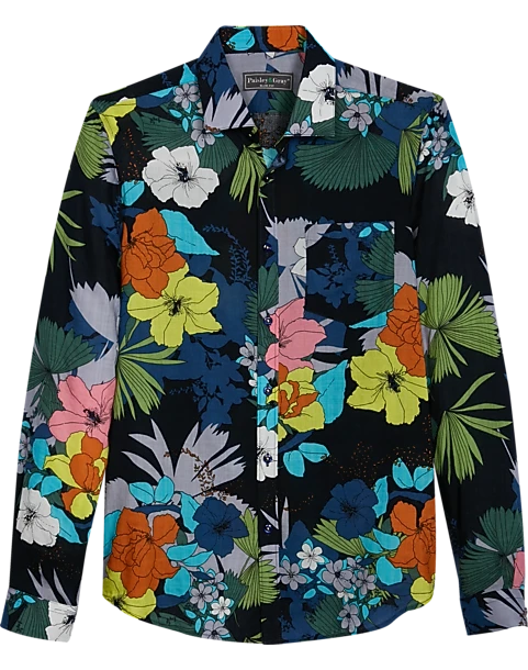 Paisley & Gray Slim Fit Spread Collar Sport Shirt, Multi Color Floral 1 Paisley & Gray Slim Fit Spread Collar Sport Shirt, Multi Color Floral