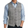 Paisley & Gray Slim Fit Vest, Black & White Glen Plaid