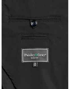 Paisley & Gray Slim Fit Casual Jacket, Black -Gentleman’s Outlet Store MW40 6NFE 02 PAISLEY GRAY BLACK ALT2