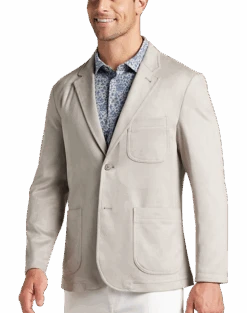 Joseph Abboud Modern Fit Ultrasuede Sport Coat, Light Gray