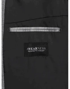 Awearness Kenneth Cole Modern Fit Soft Jacket, Gray Plaid 6 Awearness Kenneth Cole Modern Fit Soft Jacket, Gray Plaid -Gentleman’s Outlet Store MW40 6NFY 04 AWEARNESS KENNETH COLE MED GREY ALT2