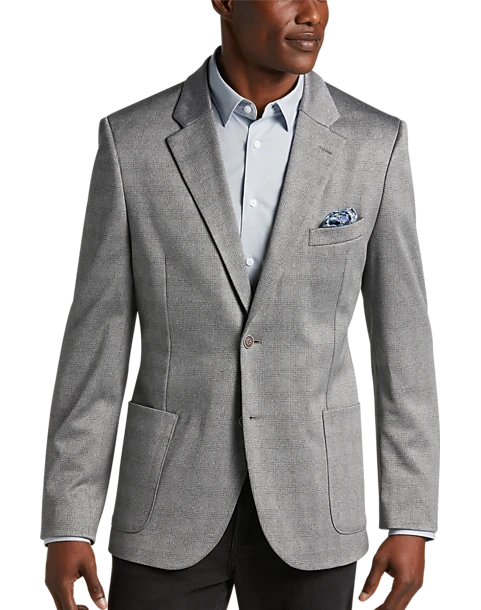 Awearness Kenneth Cole Modern Fit Soft Jacket, Gray Plaid 1 Awearness Kenneth Cole Modern Fit Soft Jacket, Gray Plaid