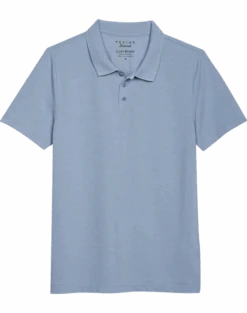 Lucky Brand Classic Fit Burnout Pique Polo, Medium Blue
