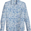 Jaymes Modern Fit Spread Collar Sport Shirt, Blue Paisley