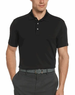 PGA Tour Classic Fit Airflux Polo, Black
