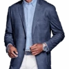 Johnston & Murphy Modern Fit Flex Knit Blazer, Navy Glen Plaid