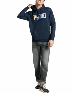 The Phluid Project Classic Fit Proud Graphic Hoodie, White 5 The Phluid Project Classic Fit Proud Graphic Hoodie, White -Gentleman’s Outlet Store MW40 6NMK 01 THE PHLUID PROJECT NAVY ALT2 1
