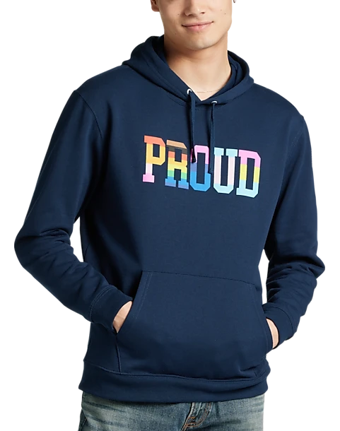 The Phluid Project Classic Fit Proud Graphic Hoodie, White 1 The Phluid Project Classic Fit Proud Graphic Hoodie, White