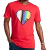 The Phluid Project Classic Fit Heart Graphic Crew, Red