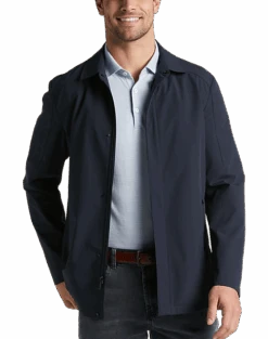 Awearness Kenneth Cole Modern Fit Raincoat, Navy