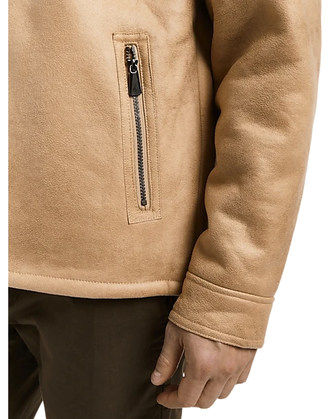 Rainforest Classic Fit Faux Nubuck Hooded Jacket, Tan 3 Rainforest Classic Fit Faux Nubuck Hooded Jacket, Tan - Image 3