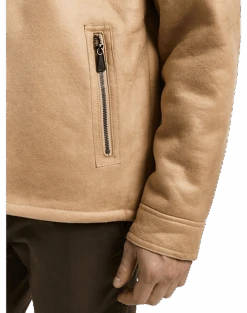 Rainforest Classic Fit Faux Nubuck Hooded Jacket, Cognac -Gentleman’s Outlet Store MW40 71F5 05 RAINFOREST TAN ALT2