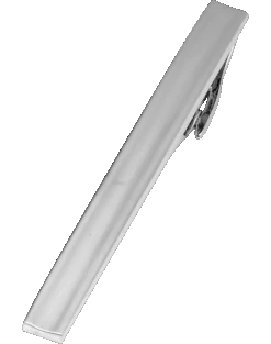 Pronto Uomo Matte Silver Tie Bar