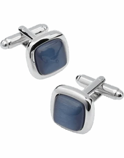 Pronto Uomo Silver & Gray Cufflinks