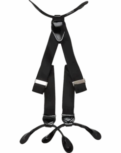 Men's Wearhouse Fancy Big And Tall Black Silk Braces