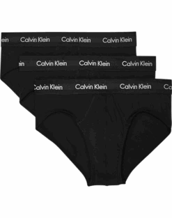 Calvin Klein Classic Fit Cotton Briefs, 3-Pack, Black