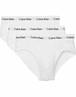 Calvin Klein Classic Fit Cotton Briefs, 3-Pack, White