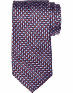 Pronto Uomo Narrow Silk Tie, Rust Diamonds