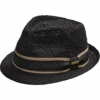 Biltmore Braided Cloth Fedora, Black