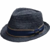 Biltmore Braided Cloth Fedora, Navy