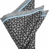 Pronto Uomo Pocket Square, Black Abstract