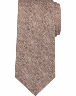 Pronto Uomo Narrow Tie, Heathered Light Brown