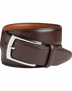 Johnston & Murphy Feather Edge Belt, Burgundy