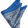 Joseph Abboud Silk Pocket Square, Blue & Purple Paisley