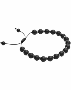 Pronto Uomo Black Onyx & Silver Bracelet