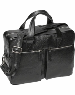 Joseph Abboud Pebbled Briefcase, Brown