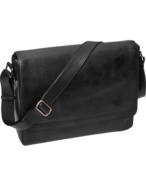 Joseph Abboud Messenger Style Briefcase, Black 1 Joseph Abboud Messenger Style Briefcase, Black