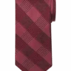 Calvin Klein Narrow Tie, Red Tonal Plaid